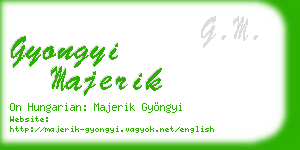 gyongyi majerik business card